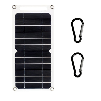 30W Solar Panel with USB Waterproof Outdoor Hiking and Camping Portable Battery Mobile Phone Charging Bank Charging Panel 6.8V