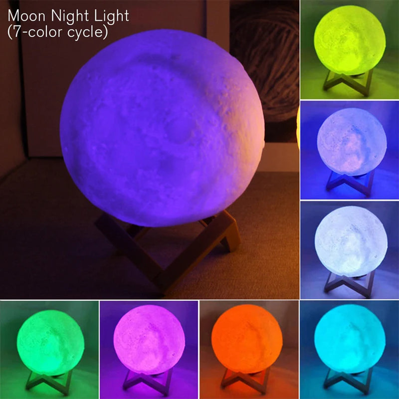 Book Light LED Moon Light Galaxy Light, Moon Night Light, Girl, Boy, Child Birthday Gift, Bedroom Decoration Indoor Lighting